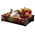Bandeja De Metal Com Espelho Barcelona Preta 21 X 13 X 5 Cm |